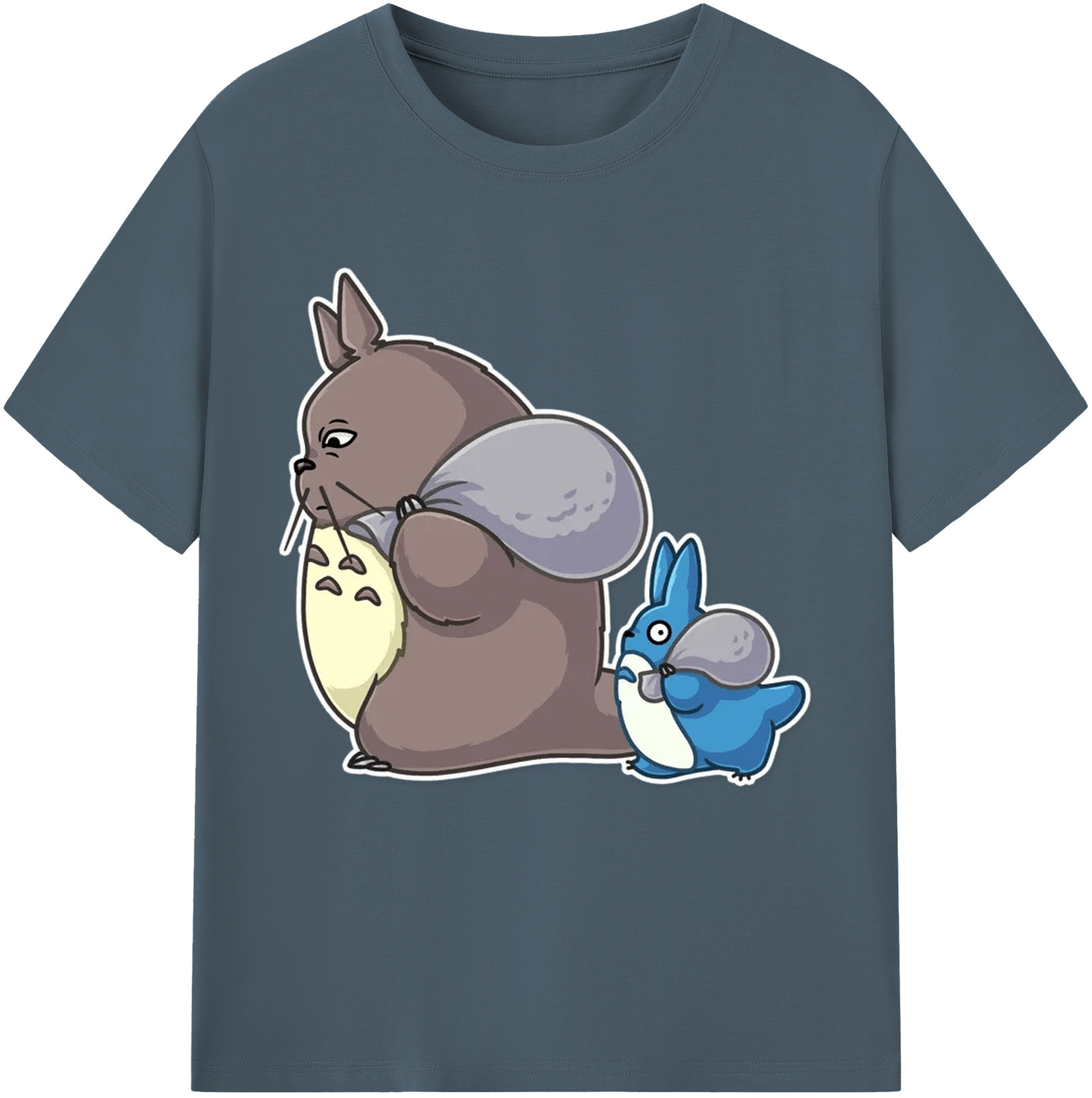 （画像用） となりのトトロ 草壁メイ 草壁サツキ My Neighbor Totoro Satsuki Kusakabe Mei Kusakabe 綿100％半袖Tシャツ（フロントプリント）